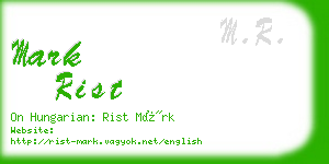 mark rist business card